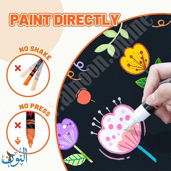 طقم اقلام اكريليك 8 لون Y.PLUS