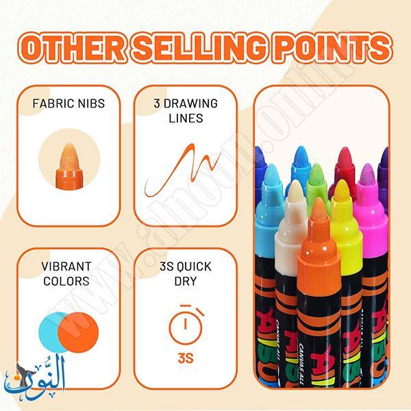 طقم اقلام اكريليك 16 لون Y.PLUS