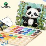 الوان مائية صلبة مع فرشاة ماريس