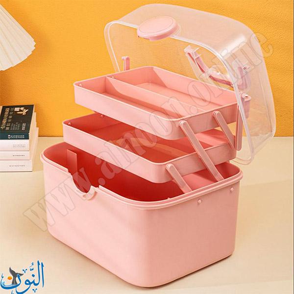 صندوق كبير لتخزين الادوات ثلاث طبقات محمول ماريس