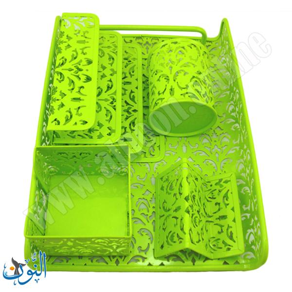 طقم منظم مكتب معدني 5 قطع ملون  تصميم أنيق