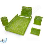 طقم منظم مكتب معدني 5 قطع ملون  تصميم أنيق