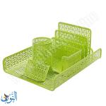 طقم منظم مكتب معدني 5 قطع ملون  تصميم أنيق