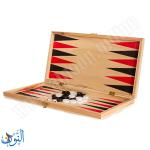 طاولة زهر خشبية 40 سم مع احجار بلاستيكية