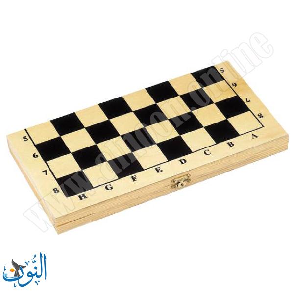 طاولة زهر خشبية 40 سم مع احجار بلاستيكية