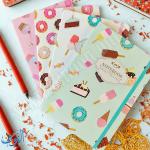 دفتر ملاحظات A6 غلاف حلويات مع مغيطة – غلاف مقوى