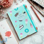 دفتر ملاحظات A6 غلاف حلويات مع مغيطة – غلاف مقوى