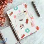 دفتر ملاحظات A6 غلاف حلويات مع مغيطة – غلاف مقوى