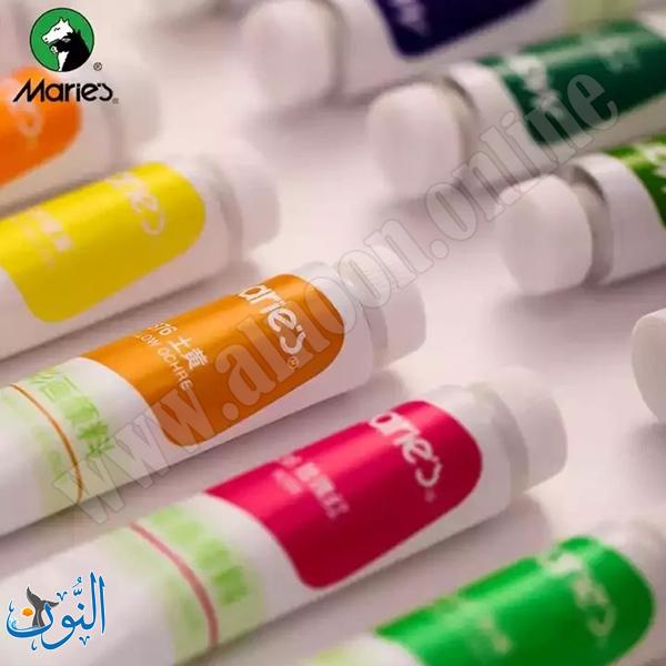 طقم الوان مائية 12 مل قابلة للغسل ماريس