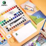 طقم الوان مائية شفافة صلبة مع ادوات ماريس