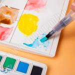 طقم الوان مائية شفافة صلبة مع ادوات ماريس