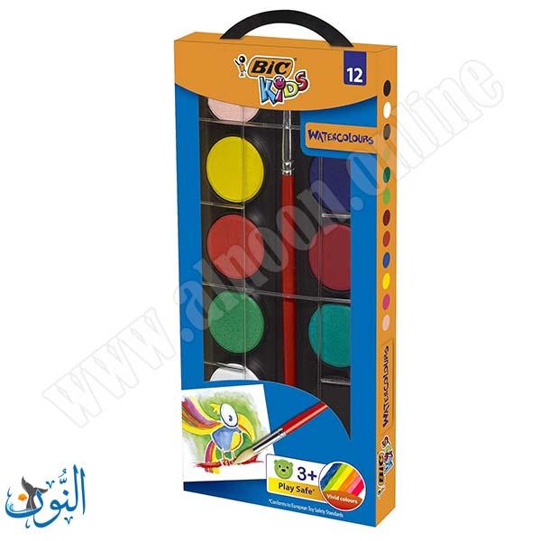 الوان مائية 12 لون BIC